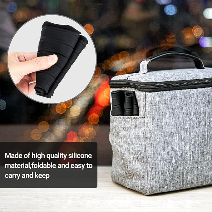 Silicone Lens Hood, Anti Reflection Lens Hood for Diameter 53-72mm Lens, Foldable Reversible Lens Shade for Canon RF 35mm EF-S 10-18 EF 50mm 28mm Nikon AF-S 50mm 18-105 Sony and More Lens