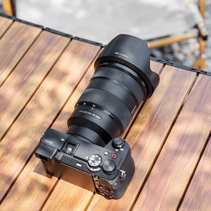 JJC ALC-SH141 Bayonet Reversible Lens Hood Shade for Sony FE 24-70mm F2.8 GM Lens SEL2470GM(Not for Sony 24-70mm F2.8 II or Sigma 24-70mm Lens), Replaces Sony ALC-SH141 Lens Hood