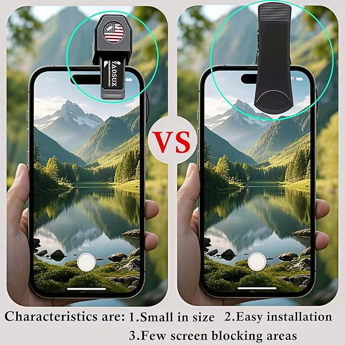 52mm CPL Polarizing Filter Clip-on Lens Kit for iPhone 17, 16, 15, 13, 12, Samsung and Android Phones, with Lens Cap, Filter Case, Cleaning Cloth