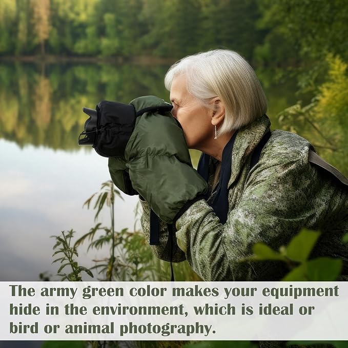 Professional Camera Rain Cover Thickened Waterproof Cold Proof Warm Cover Snow or Sound Proof Sleeve for More DSLR Cameras with 24-70mm 24-105mm 15-85mm 18-135mm 55-205mm 70-200mm