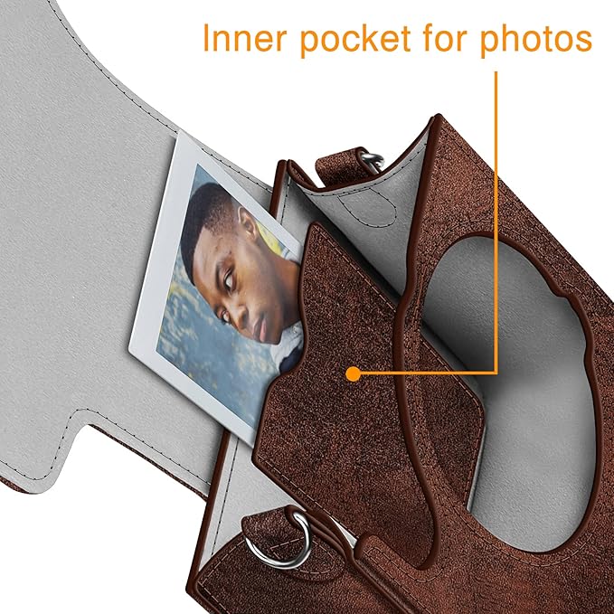 Fintie Protective Case for Fujifilm Instax Mini 40 Instant Camera - Premium Vegan Leather Bag Cover with Removable Adjustable Strap
