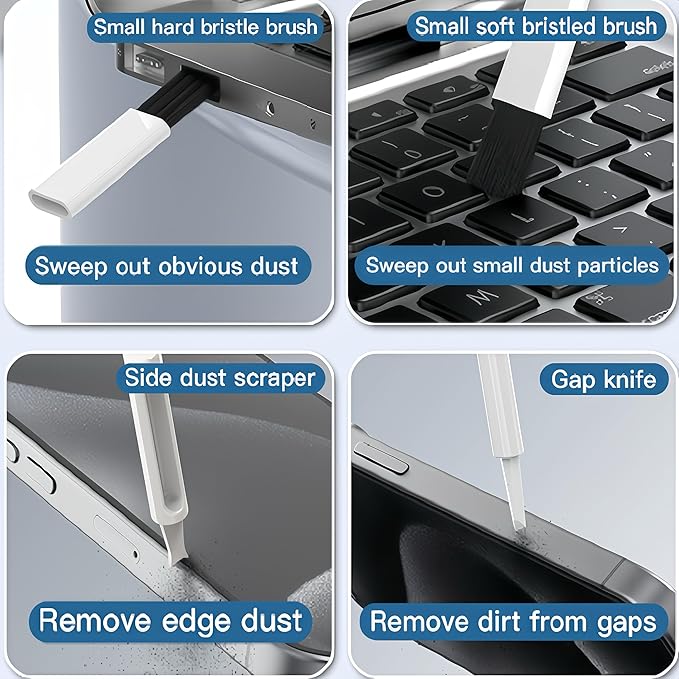 22 in 1 Precision Cleaning Kit – Professional Electronic Device Cleaning Tools for Phone, airPods Headset, Keyboards, Cameras, Laptop & More (Black)