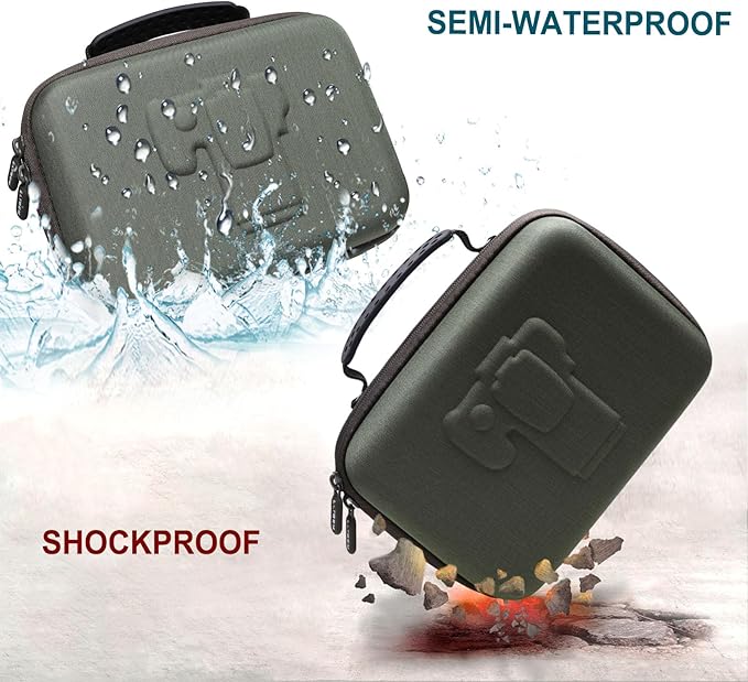 Camera Case Compatible with Canon EOS Rebel T7/R50/R6 Mark II/R100/R50 V/T6/R8/R10/R5 Mark II/RP/R7/5D Mark IV/SL3/R5/T100 DSLR SLR Camera, Len and Tripod with 4 Dividers and Shoulder Strap, Green