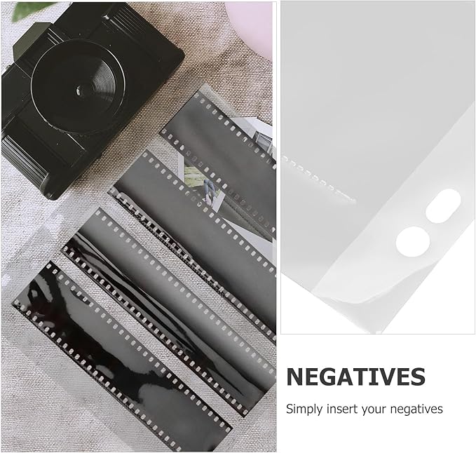 jojofuny 10pcs Heavy Duty Negative Sleeves Waterproof Photo Storage Pages Acid-Free Protectors for Archival Photo Materials Suitable for Photographers and Collectors