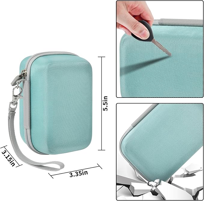 Digital Camera Carrying Case Compatible with Canon PowerShot G7 X Mark II/ G7X Mark III Digital 4K Vlogging Camera/for CAMKORY/for Lecran and More, Compact Small Camera Storage Bag for Kids (Green)