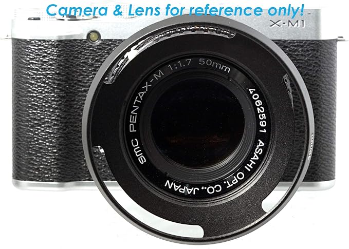 Fotasy 37mm Slim Low Profile Designed Metal Curved Metal Screw-in Lens Hood Shade for Leica Leitz Voigtlander Canon Fuji Nikon Olympus Panasonic Pentax Sony, 37 mm Hood