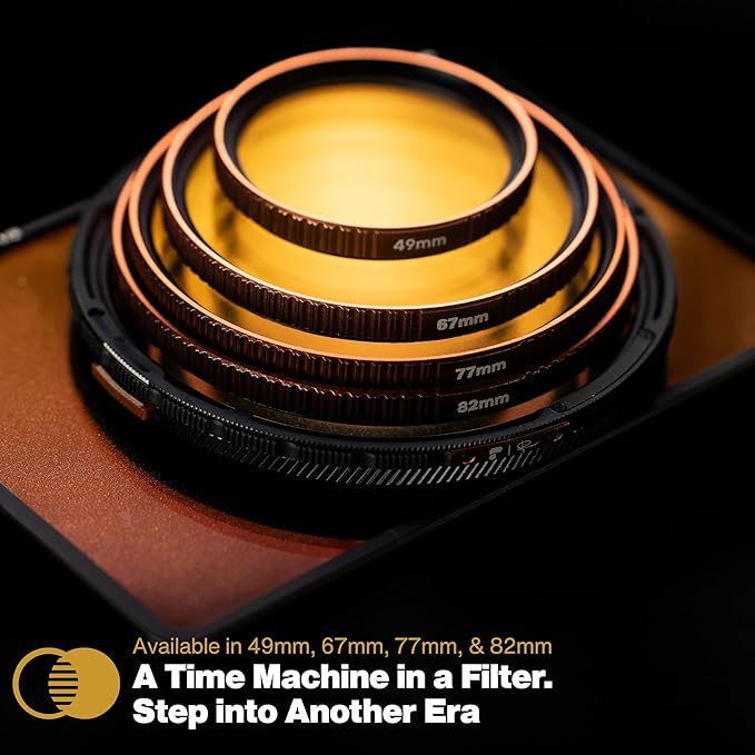 PolarPro CineGOLD - 1/2 Gold Mist Diffusion Camera Filter – Warm Highlights & Low Contrast for Vintage Film Aesthetics – Soft Glow & Warm Tones for Digital Video & Photography – 77mm Threaded