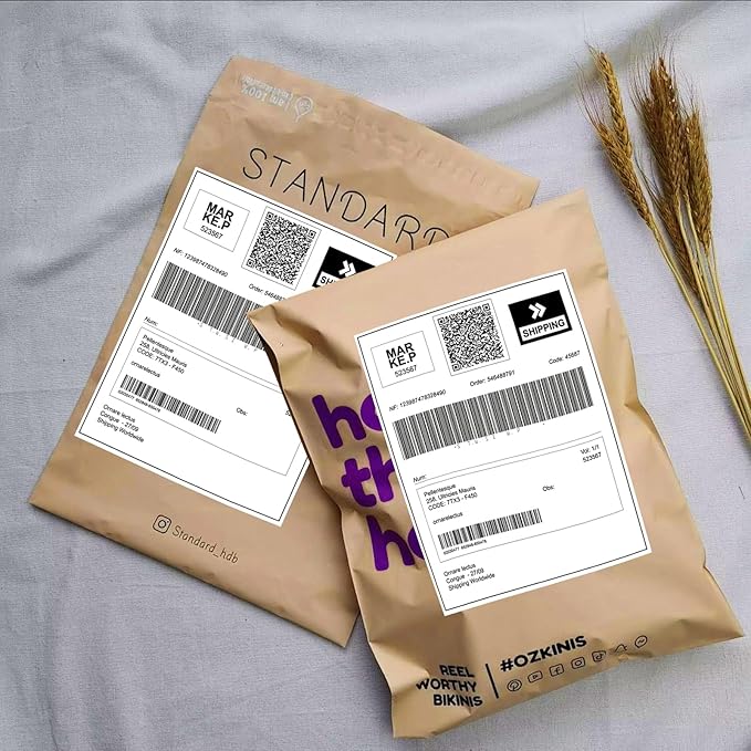 (100 Sheets, 200 Labels) Sticker Paper, 11" x 8.5" Half Sheet Shipping Address Labels, 2 Per Page Self Adhesive Mailing Label for Laser and Inkjet Printers