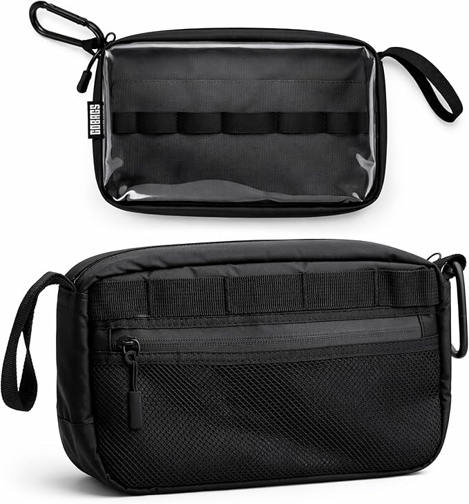 GOBAGS NEO Production Zipper Bags - Electronics & Camera Accessories Bag - Cable organizer, Gear Accessory Pouch, Travel Camera Essentials (Small, Black)