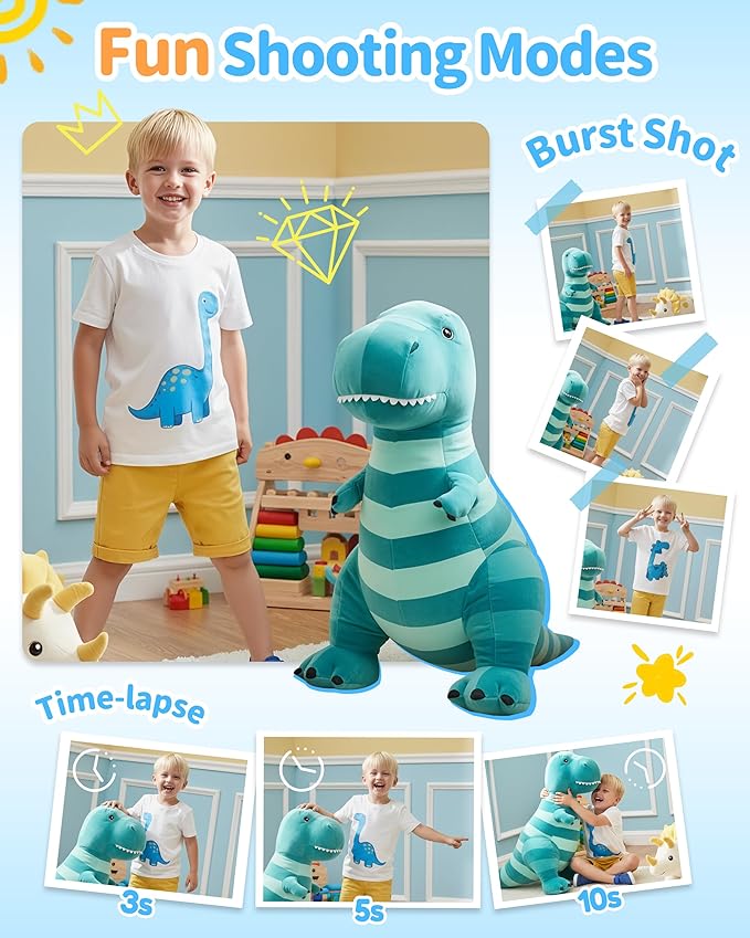 Kids Camera Instant Print, 1080P Digital Camera for Kids with 32GB SD Card, Toddler Boy Toys Birthday Festival Gifts for Boys Age 3-10, Portable Travel Toys for 3 4 5 6 7 8 9 10 Year Old Boys