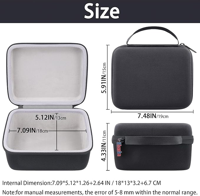 khanka Hard Carrying Case for Polaroid Now 3rd Gen I-Type,Now+ 3rd,Now 2nd,Now+ 2nd Gen,Flip,Originals Now I-Type,Originals Now+,I-2,OneStep+,OneStep 2 Instant Film Camera(Black Case)