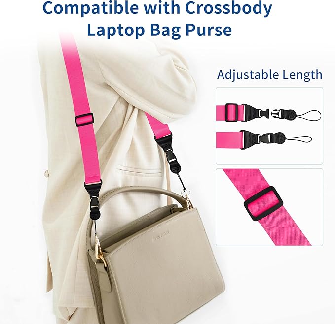 Adjustable iPad Binocular Camera Strap, Comfortable Shoulder Strap Nylon Neck Lanyard for iPad/Samsung Tablet Case,Crossbody Laptop Luggage Bag(Pink)
