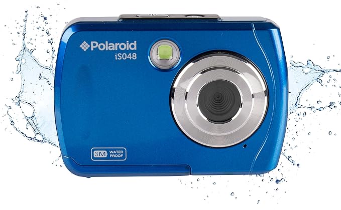 Polaroid IS048 Digital Camera - Small Lightweight Waterproof Instant Sharing 16 MP Digital Portable Handheld Action Camera (Red)