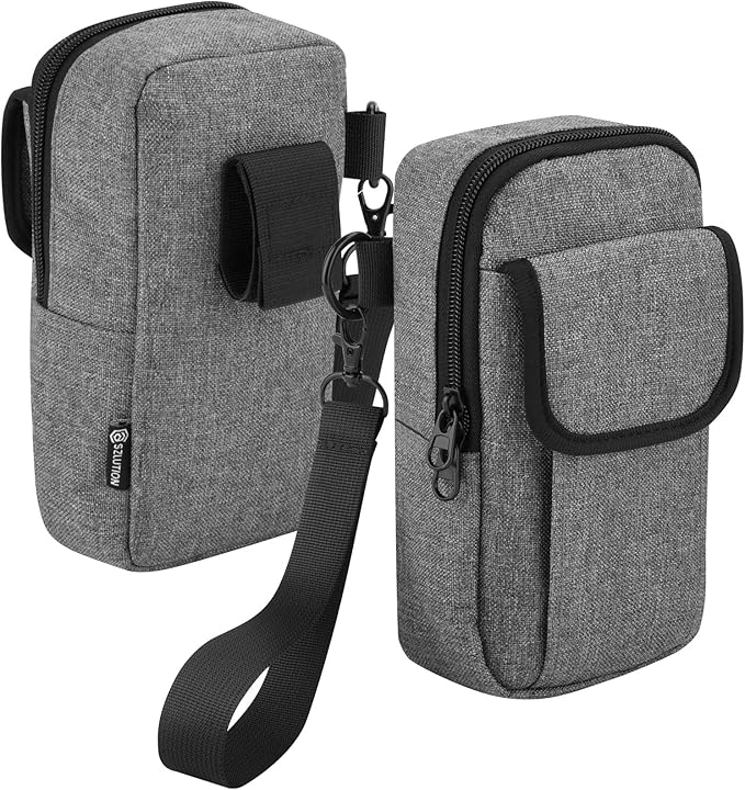 Travel Belt Case Compatible with DJI Osmo 8 / 7P / 7/6 / 5/4 SE, Portable Storage Bag Pouch with Belt keeper and Hand Strap for Smartphone Gimbal Stabilizer Accessories (Case Only)