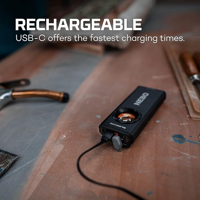 NEBO Slim+ 1200, Powerful and Rechargeable 1200 Lumen Pocket Light