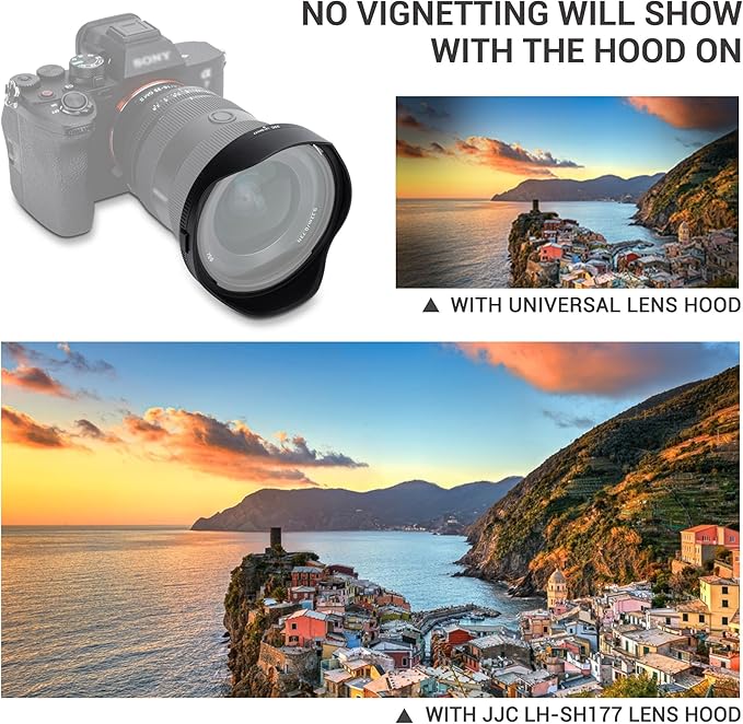 JJC ALC-SH177 Bayonet Reversible Lens Hood Shade for Sony FE 16-35mm f/2.8 GM II Lens SEL1635GM2(Not for 16-35mm f2.8 GM or 16-35mm f4 Lense), Replaces Sony ALC-SH177 Lens Hood