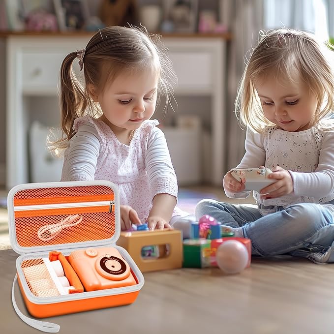 Grapsa Case Compatible with ESOXOFFORE for Dylanto for Anchioo for WEEFUN for GKTZ for Amzelas for Mafiti Instant Print Camera for Kids, Film Camera Storage Holder Organizer Bag (Box Only)- Orange