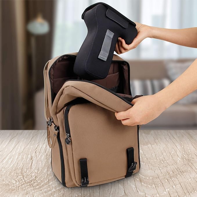 USA Gear Compact Mirrorless & DSLR Camera Sleeve - Lens Attached (Zoom) - Neoprene, Belt Loop Pocket - Fits Small Cameras up to 6.25 x 3 x 8.5 in - Compatible with Canon Sony Nikon Fujifilm