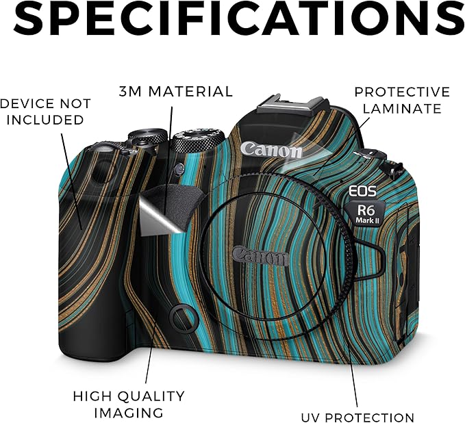 Camera Skin Compatible with Canon EOS R6 Mark II Camera (2022) - Blue Canyon - Premium 3M Vinyl Protective Wrap Decal Cover - Easy to Apply | Crafted in The USA by MightySkins