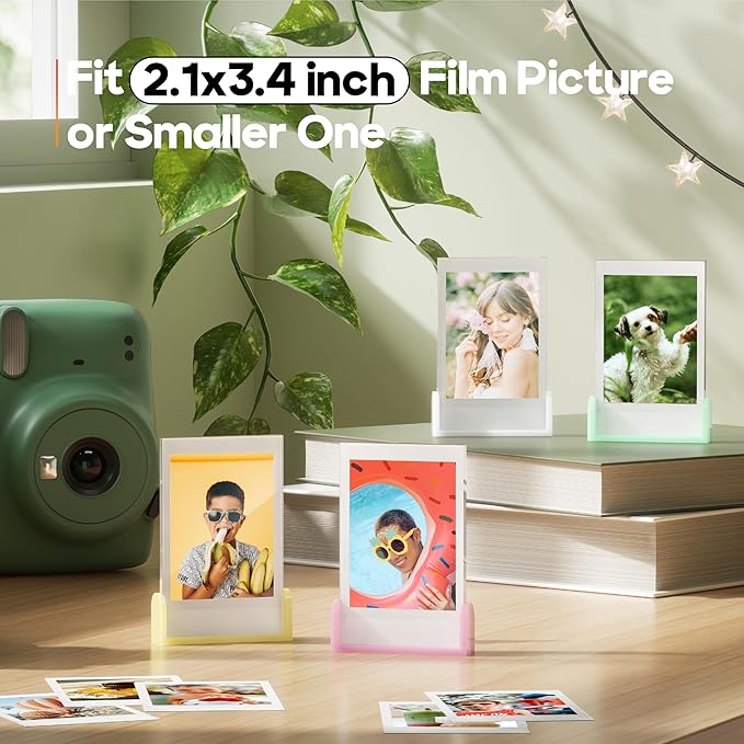 Mini Instax Frame, Polaroid Picture Frame, 2x3 Picture Frames for Polaroid Fujifilm Instax Mini Film, White Baby Photo Frame, Small Wallet Size Picture Frame (6 Pack)