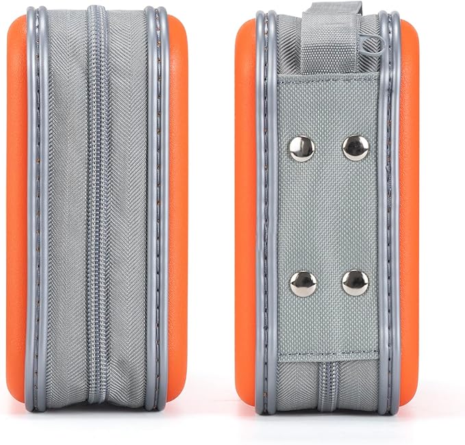 alavisxf xx 48 Capacity Hard Plastic DVD Case Portable Zipper CD Case Holder Large Storage Disc Wallet Bag for Car Home Travel (Orange)