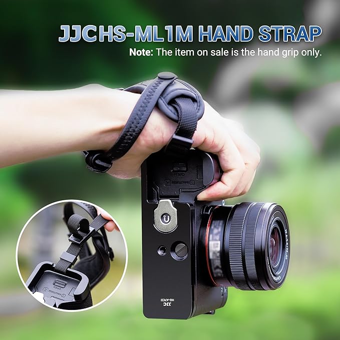 JJC GP-X2 Metal Hand Grip Extension Bracket for Sony A7CII A7C II A7CR A7C R Camera, for Airtag Holder, Anti-Slip Pad, with Arca Swiss Quick Release Plate, 1/4"-20 Tripod Hole & Hand Strap Hole