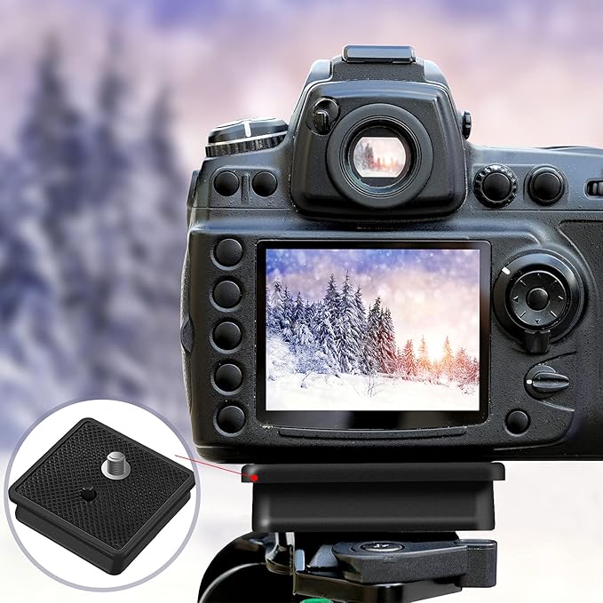 TOODOO 2 Pieces 41mm QR Release Plate Camera Tripod Ball Head Quick Release Plate Replacement Compatible with Ambico V0552 V0554, Sunpak 7500 Pro 7500tm 7575, Kalimar Pro-tech V40