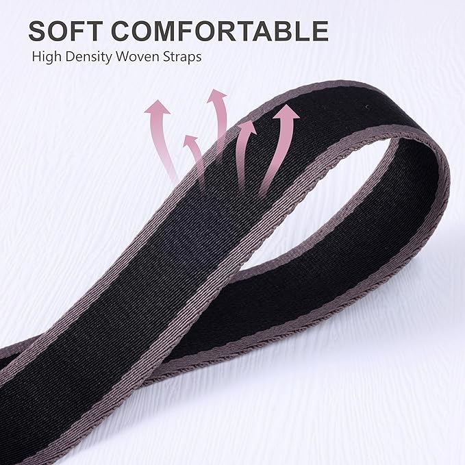 Padwa Lifestyle Adjustable Camera Strap - 1.5" Full Grain Leather Ends Camera Straps for Photographers, Adjustable Neck Shoulder & Crossbody Cotton Strap Quick Release for Cameras and Binoculars