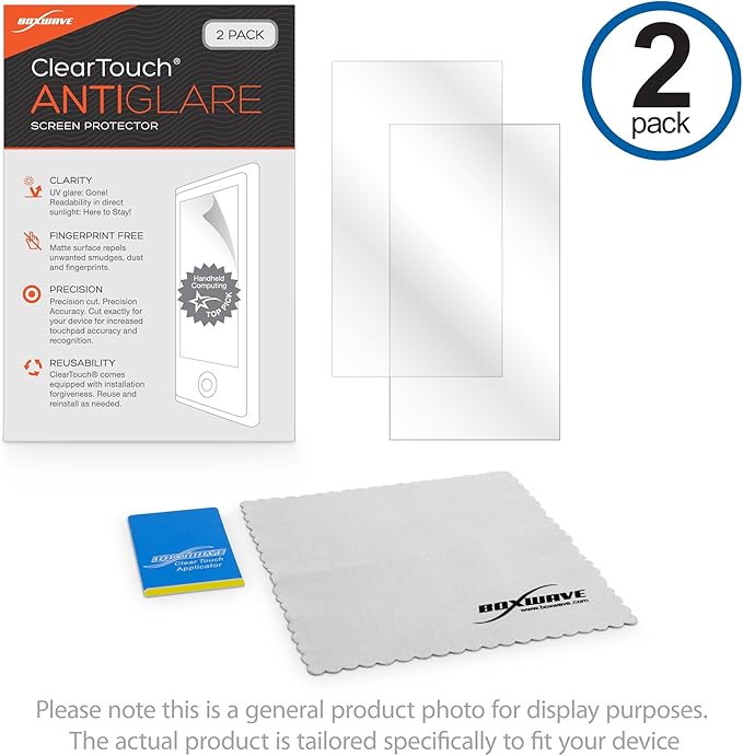 BoxWave Screen Protector Compatible with Waveshare DSI LCD (4.3 in) - ClearTouch Anti-Glare (2-Pack), Anti-Fingerprint Matte Film Skin