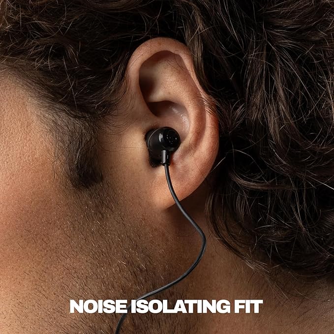 Skullcandy Jib USB-C Wired Earbuds with Noise Isolation, Inline Microphone Call and Track Control for iPhone Android, Ear Gel Sizes Included for Custom Fit - True Black