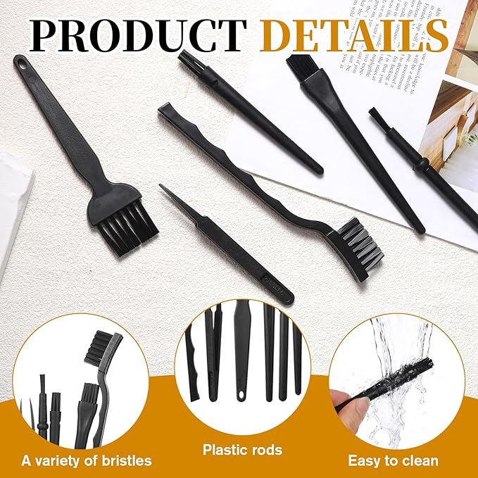 Keyboard Brush Anti Static Brush 6PCS Mini Keyboard Cleaning Brushes Kit Electronic Dust Cleaning Brushes for Computer Motherboard Camera Small Space Remover for Mechanical Keyboards