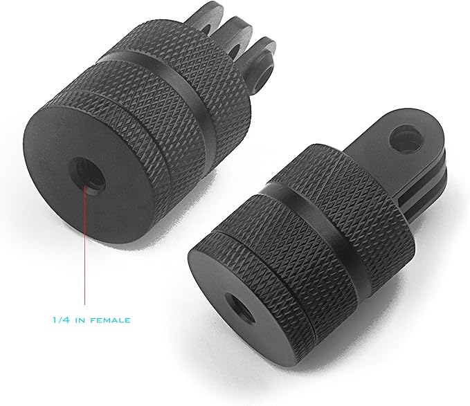 360 Degree Rotation Tripod Mount Adapter, Aluminum 1/4 inch 20 Camera Mount Adapter Compatible with GoPro 13/12 Black,Hero10/ 9/8/ 7/6/ 5/ Series,DJI, XiaoYi and Other Standard 1/4 Accessories
