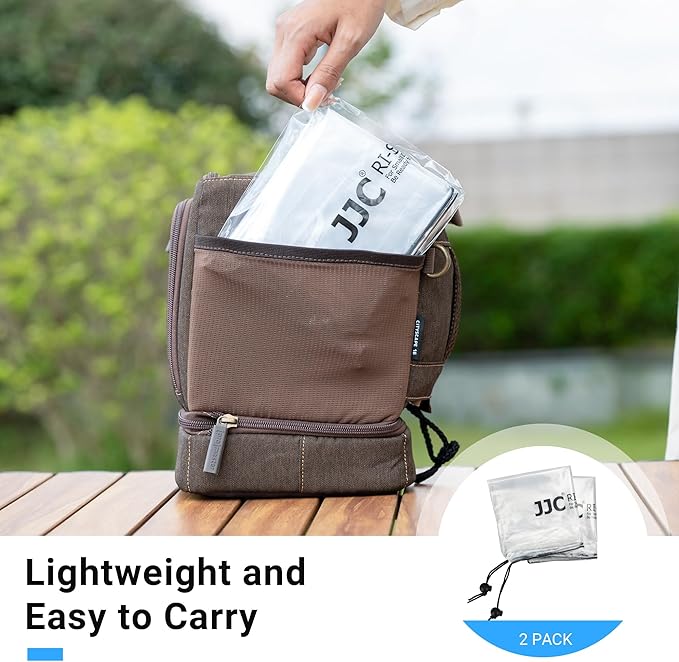 2 Pack Camera Rain Cover with Flash Clear Dust Proof Sleeve Protection for Canon EOS 4000D 1200D 90D 80D 77D 70D 5D 6D 7D Mark II R10 R7 R5 R6 Rp R Rebel T8i T7i T7 T6i SL3 SX70 SX60 HS