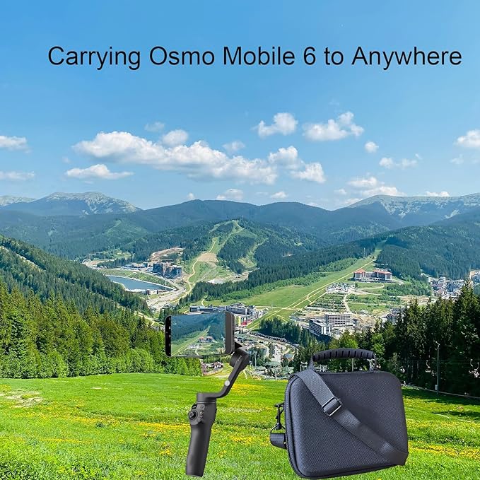 Osmo Mobile 6 Case, Portable Storage OM 6 Carrying Case Shoulder Bag for DJI OM 6 Smartphone Gimbal Stabilizer Accessories Black