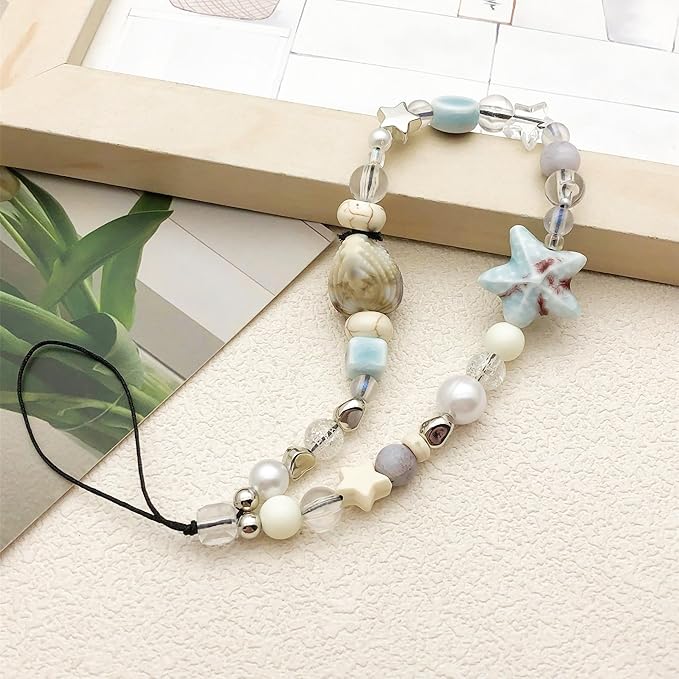 Beaded Camera Wrist Strap Cute Digital Camera Charm Lanyard Phone Chain Keychain Beaded Phone Lanyard Bag Charm