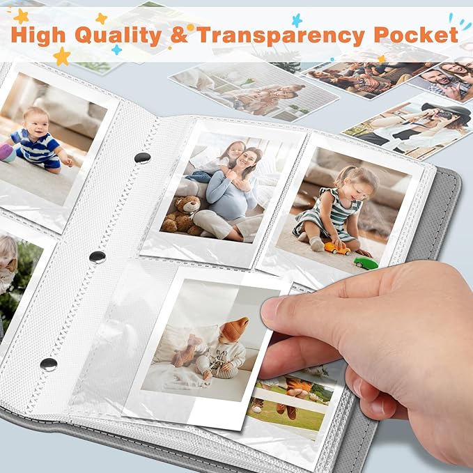 Fintie Instax Mini Photo Album Book for 2x3 Inch Films - 256 Pockets Small Albums for Fujifilm Instax Mini 12/11/99/40/EVO/SE/7+/LiPlay Instant Camera, Polaroid Pictures, Ocean Marble