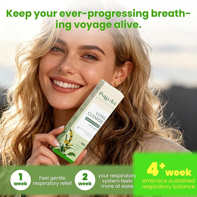 Upgraded Mullein Herbal Diffuser Stick with Mullein, Thyme & Mint Extracts | Lung Detox Diffuser for Cleansing Lungs, Improving Breathing & Oral Air Freshening - 600 Uses - 2 Sticks 1 Pack