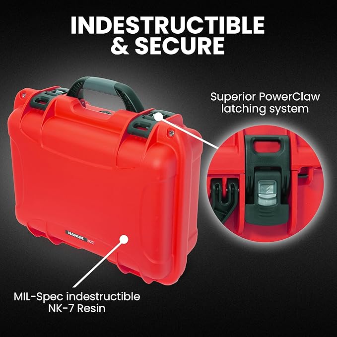 NANUK 920 Pro Photo Kit – Waterproof Travel Camera Hard Case with Padded Dividers & Lid Organizer, 16.7” x 13.4” x 6.8”, Dustproof & Impact-Resistant, Airline Carry-On Approved – Red