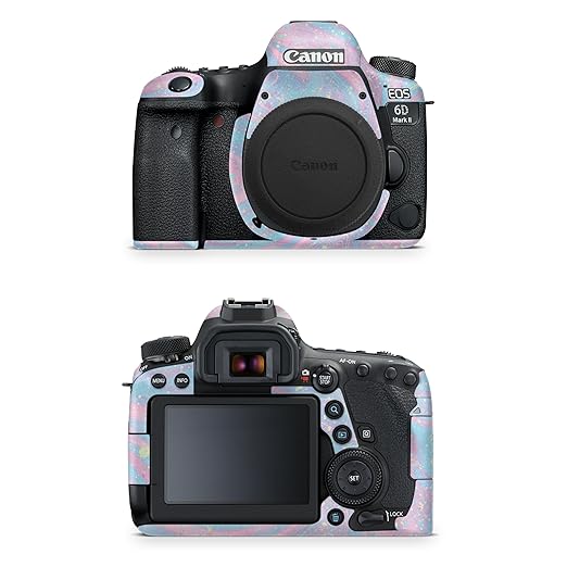 Glossy Glitter Camera Skin Compatible with Canon EOS 6D Mark II Camera (2017) - Cotton Candy Swirl - Premium 3M Vinyl Protective Wrap Decal Cover - Easy to Apply | Crafted in The USA by MightySkins