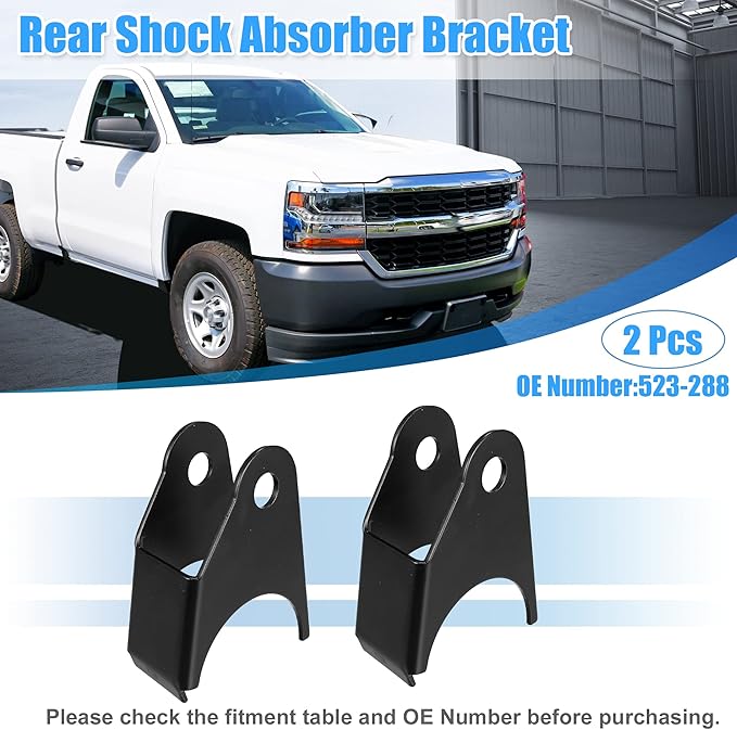 X AUTOHAUX 2 Pcs Rear Upper Shock Absorber Bracket Shock Mount Repair Kit for GMC Sierra 1500 2500 for Chevrolet Silverado 1500 2500 1999-2006 Replaces 523-288