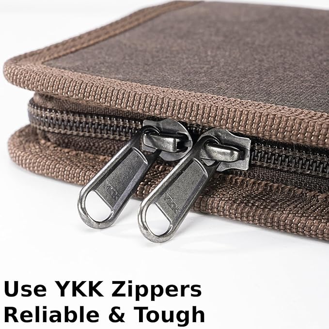 Pocket Journal Cover with Field Book, Waterproof Pocket Notebook Cover with Zipper for Journal Planner, Small Notebook Holder for Field Notes & Moleskine Cahier 3.5" x 5.5" - Mini Field Journal