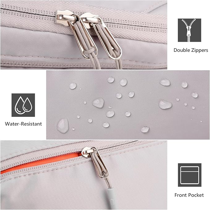 DDgro Electronics Organizer Travel Case, Portable Tech Accessory Pouch Bag for Cord, Charger, Cables, Phone, Earphone (Gray)