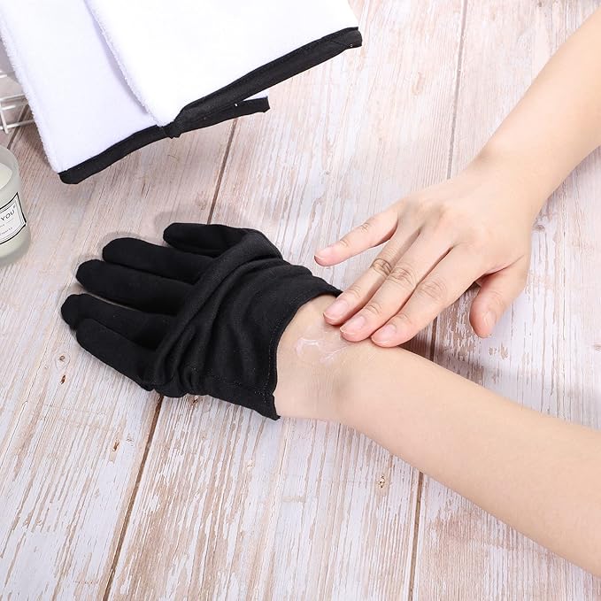 ENPOINT 5 Pairs Large Archival Photo Gloves, Black Work Gloves For Handling Art Working Photography Men & Womens Cloth Gloves Liners Bulk for Handling Jewelry, Film, Photo, Coin Metal Inspection