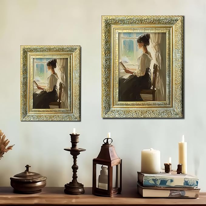 Vintage Picture Frame, Decorative Wall Hanging and Tabletop Display Photo Frame (Gold, 11X14)
