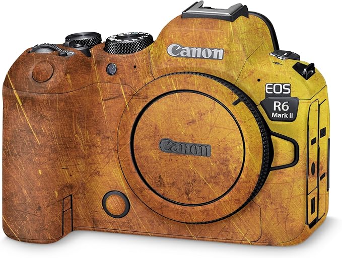 Camera Skin Compatible with Canon EOS R6 Mark II Camera (2022) - Textured Gold - Premium 3M Vinyl Protective Wrap Decal Cover - Easy to Apply | Crafted in The USA by MightySkins
