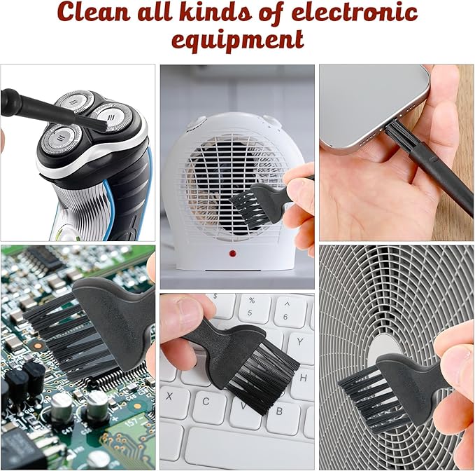8 Pcs Mini Keyboard Cleaning Brushes Kit, Anti Static Electronic Dust Cleaning Brushes with PP Handle and Nylon Bristles, Keyboard Cleaning Brush for Computer Keyboard and Small Spaces