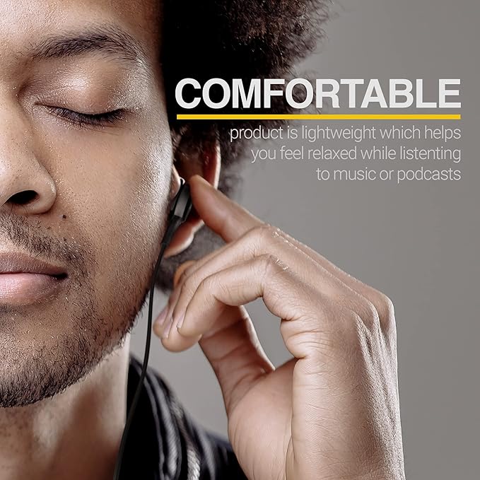 Type C Headphone Earbuds for Samsung Galaxy A53, S21, S22, S22 Ultra, S20 FE - Designed by AKG - Braided Cable with Microphone and Volume Remote USB-C Connector - Black