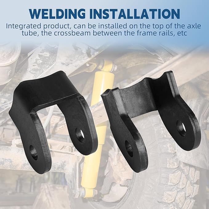 2-Piece Set Heavy Duty Shock Mount Bracket, Shock Brackets for Off-Road Trailers, Thick Welded