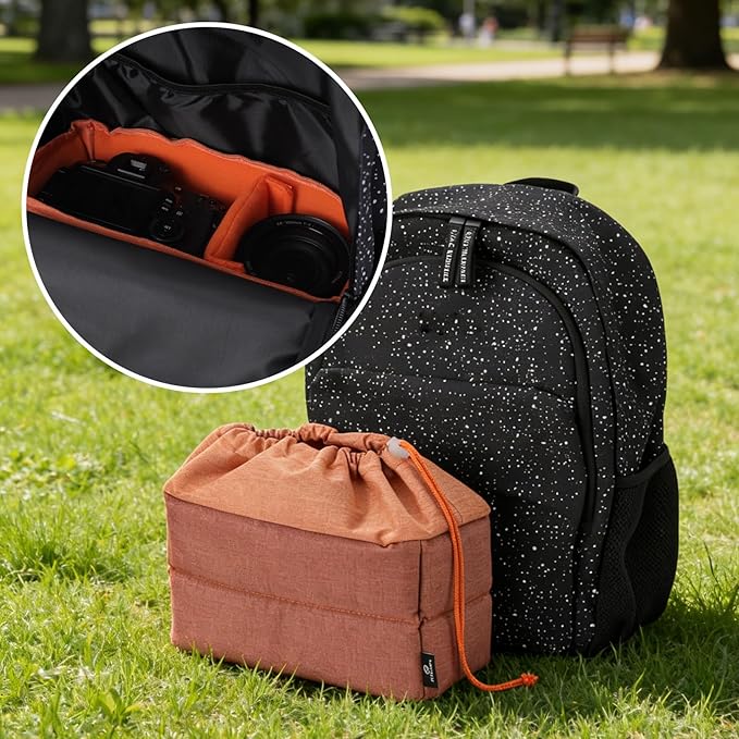 Koolertron Waterproof DSLR Camera Bag with Removable Insert, Adjustable Compartments, Fits in Camera Bags - Protective Case for DSLR/SLR Cameras & Accessories