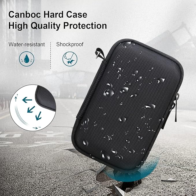 Canboc Carrying Case for KODAK EKTAR H35/ H35N/ KODAK Snapic A1 Film Camera, H35/ Snapic A1 Film Camera Bag, Zipper Mesh Pocket fits Film, Batteries, USB Cable, Black (Case Only)